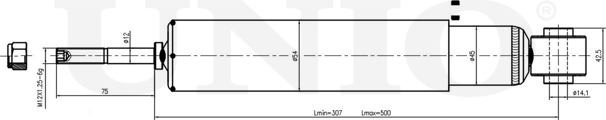 Амортизатор подвески (Unio). Артикул SAB-10438