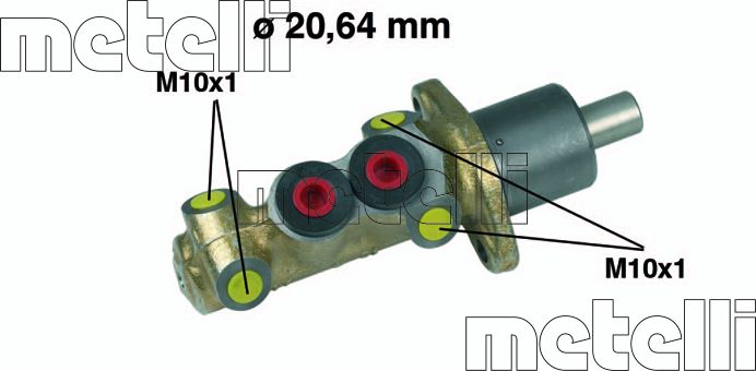 Тормозной цилиндр главный Metelli (Чугун). Артикул 05-0059