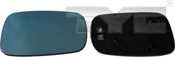 Зеркальное стекло бокового зеркала TYC правое для Renault Clio III 2005-2009. Артикул 328-0079-1