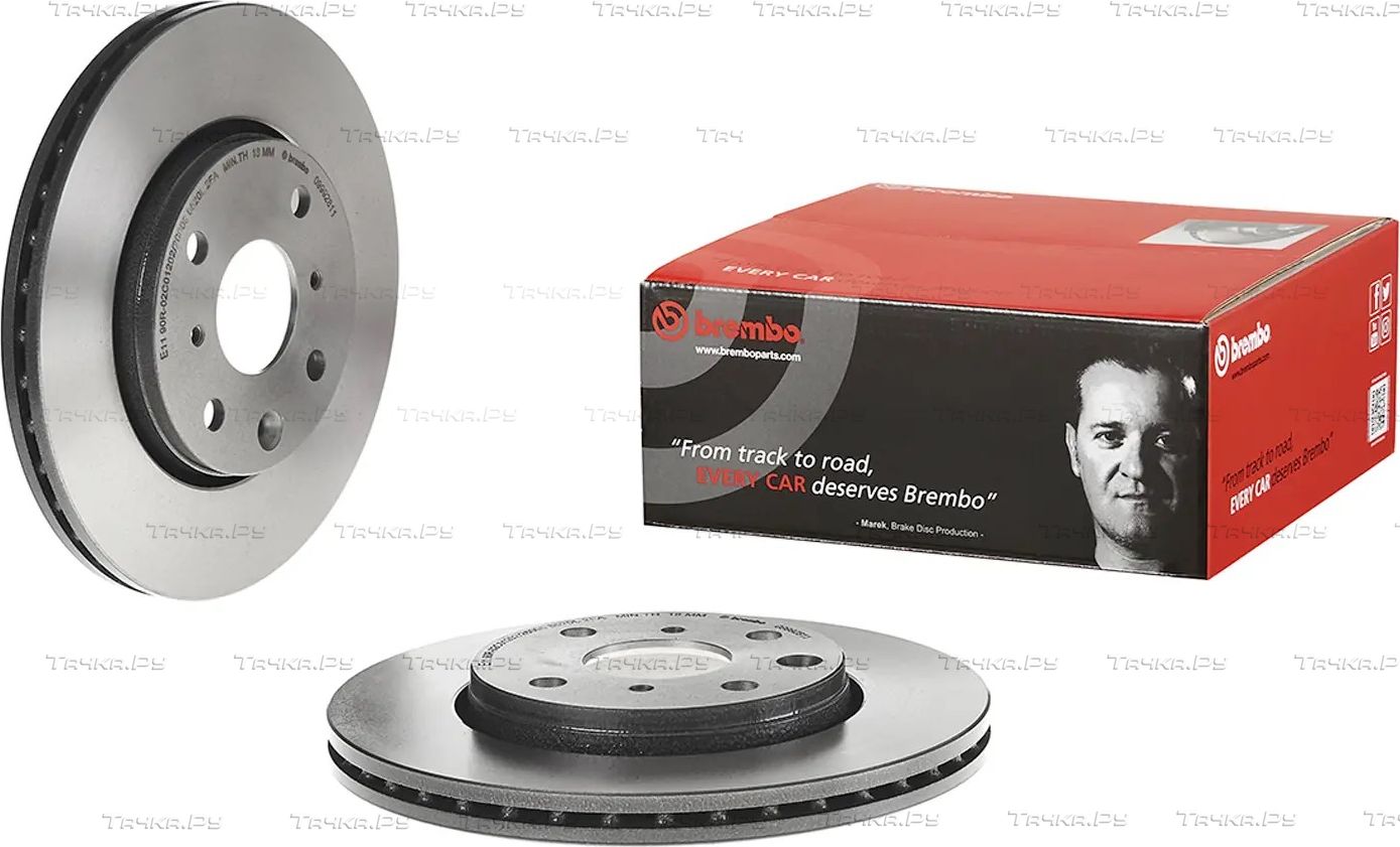 Тормозной диск Brembo PRIME LINE - UV Coated передний для Citroen C1 II 2014-2026. Артикул 09.9928.11