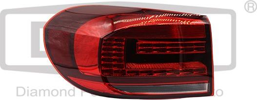 Фонарь задний DPA левый для Volkswagen Tiguan I 2007-2018. Артикул 99451794702