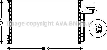 Радиатор кондиционера (конденсатор) AVA (алюминий). Артикул VO5139