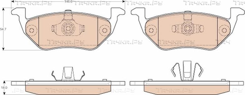 Тормозные колодки TRW. Артикул GDB1754