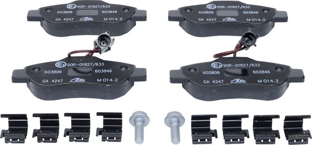 Тормозные колодки ATE передние для Fiat Panda II 2004-2013. Артикул 13.0460-3846.2