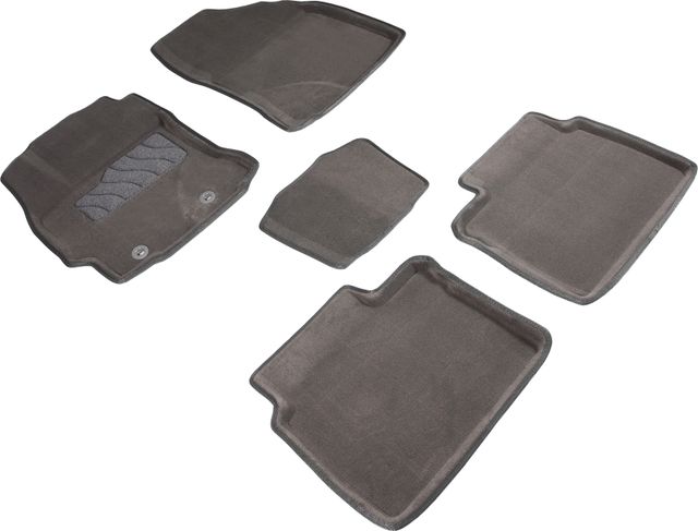 Коврики Seintex 3D ворсовые для салона Toyota Corolla E180/E170 2013-2019 Серые. Артикул 85790