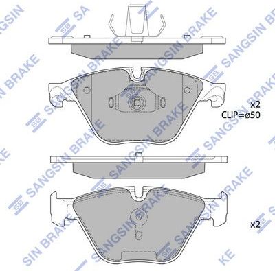 Тормозные колодки Sangsin Hi-Q. Артикул SP1821