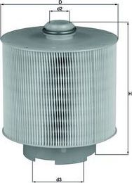 Воздушный фильтр Mahle. Артикул LX 1006/1D