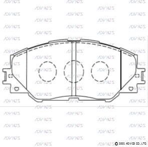 Тормозные колодки Advics передние для Lexus RC I 2014-2026. Артикул A1N129