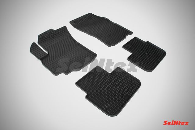 Коврики резиновые Seintex с узором сетка для салона Suzuki SX4 I седан, хэтчбек 2006-2013. Артикул 00456