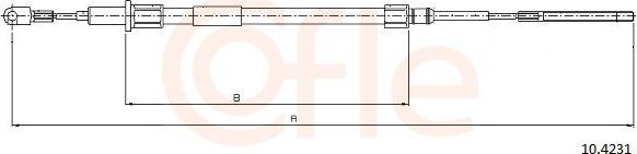 Трос ручника (тросик ручного тормоза) Cofle задний правый/левый для BMW 3 III (E36) 1994-2000. Артикул 92.10.4231
