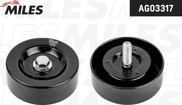 Направляющий (ведущий) ролик приводного поликлинового ремня Miles. Артикул AG03317