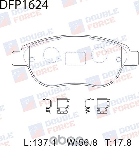 Колодки тормозные дисковые Double Force Double Force. Артикул DFP1624