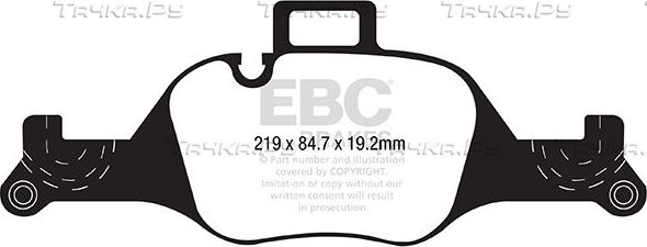 Тормозные колодки EBC Brakes передние для BMW 6 IV (G32) 2017-2026. Артикул DP22289