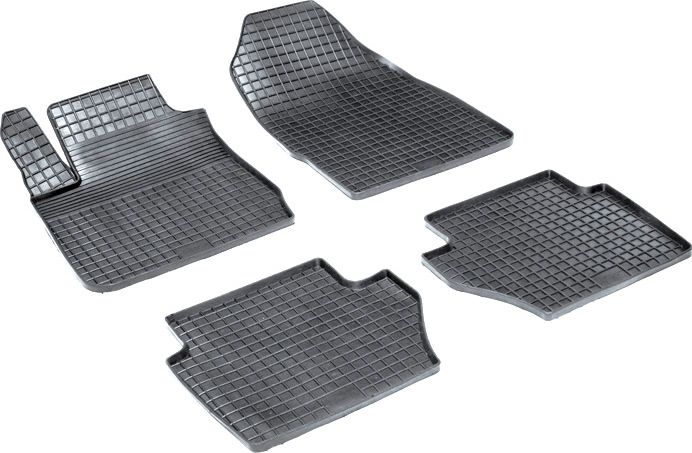 Коврики резиновые Seintex с узором сетка для салона Ford Fiesta VI до рестайлинга 2008-2015. Артикул 00861