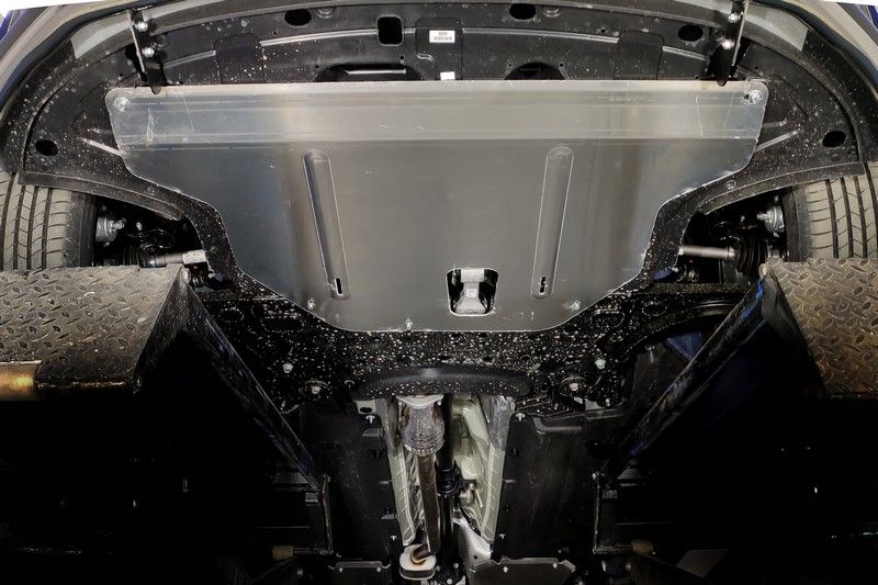 Защита алюминиевая ТСС (4 мм) для картера и КПП Kia Seltos 2019-2026. Артикул ZKTCC00417