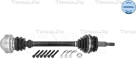 Полуось (привод в сборе, приводной вал) Meyle Original передняя левая для Volkswagen Transporter T6 2015-2026. Артикул 100 498 0713