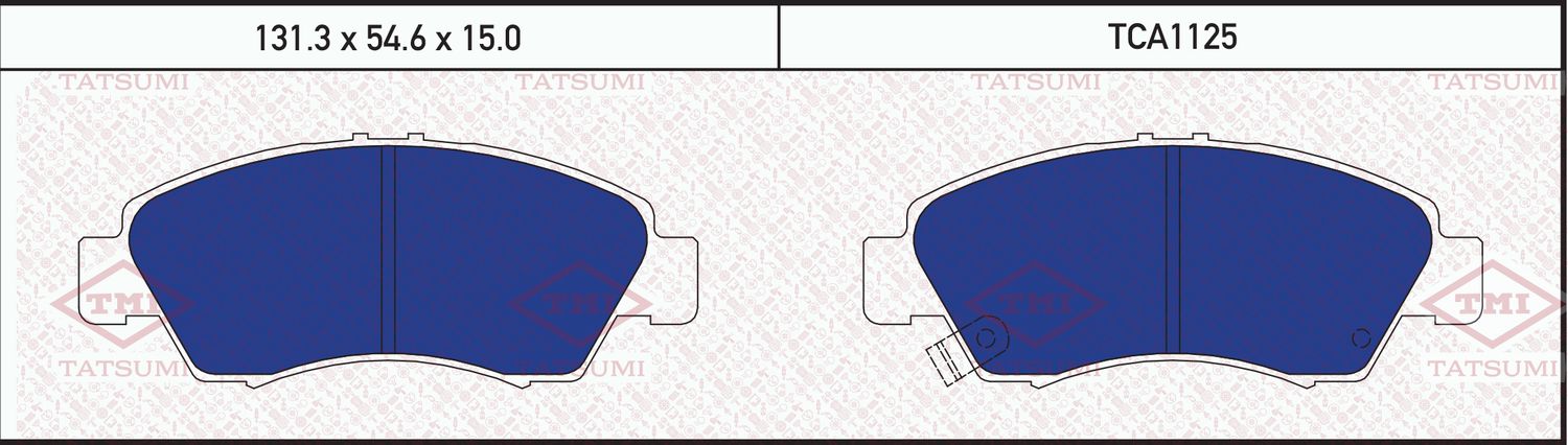Колодки тормозные HONDA CIVIC 96- перед. (Tatsumi). Артикул TCA1125