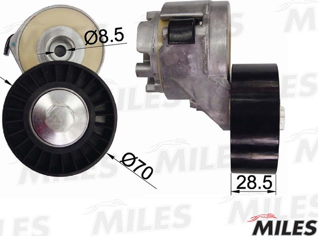 Натяжной ролик (натяжитель) приводного ремня Miles. Артикул AG00032