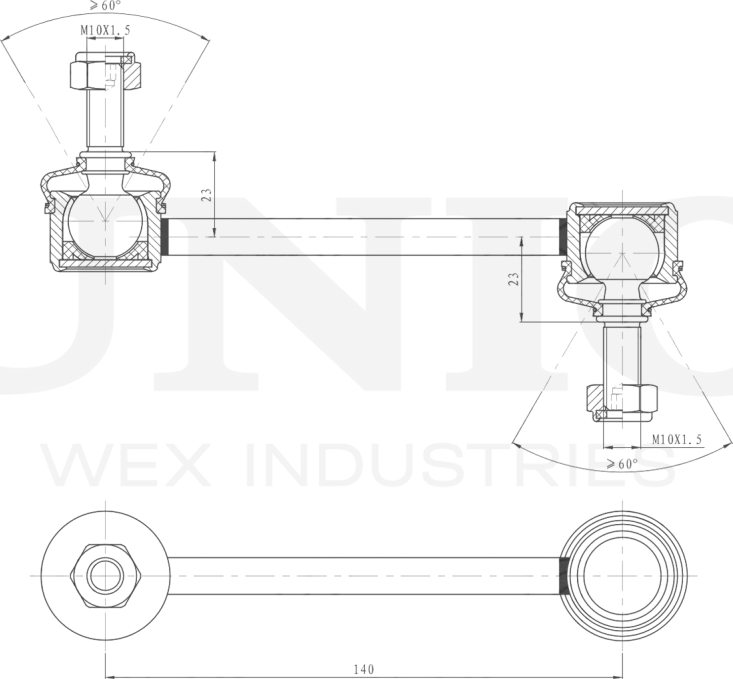 Тяга/стойка стабилизатора (Unio). Артикул SSP-50222