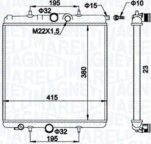 Радиатор охлаждения двигателя Magneti Marelli. Артикул 350213194100