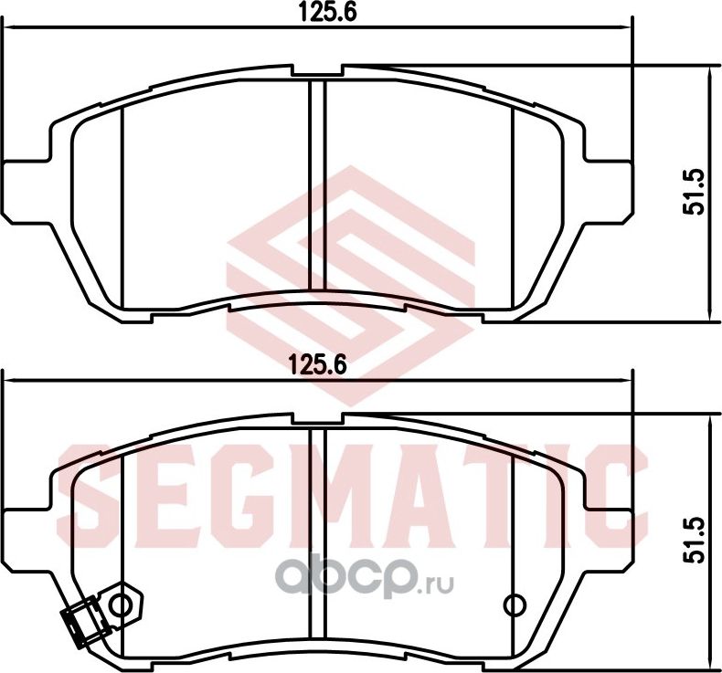 Колодка торм диск пер (Segmatic). Артикул SGBP2687