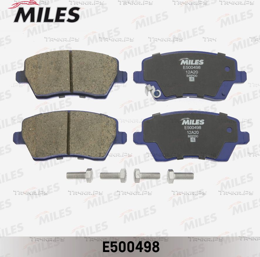 Тормозные колодки Miles (Керамика) передние для Opel Agila B 2008-2014. Артикул E500498