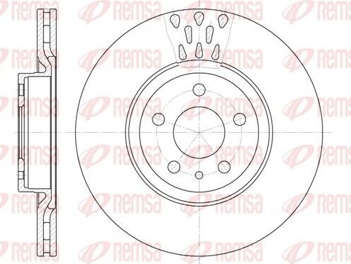 Тормозной диск Remsa передний для Opel Combo D 2012-2017. Артикул 6316.10