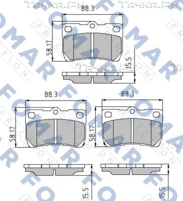 Тормозные колодки Fomar. Артикул FO 935181