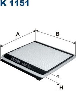 Салонный фильтр Filtron для Renault Scenic II 1999-2003. Артикул K 1151