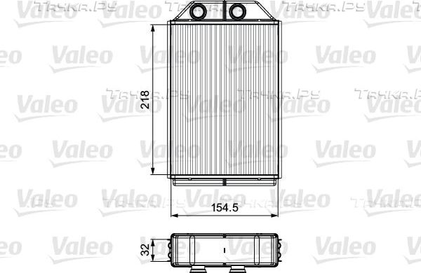 Радиатор отопителя (печки) Valeo для Audi A6 allroad I (C5) 2000-2005. Артикул 811530