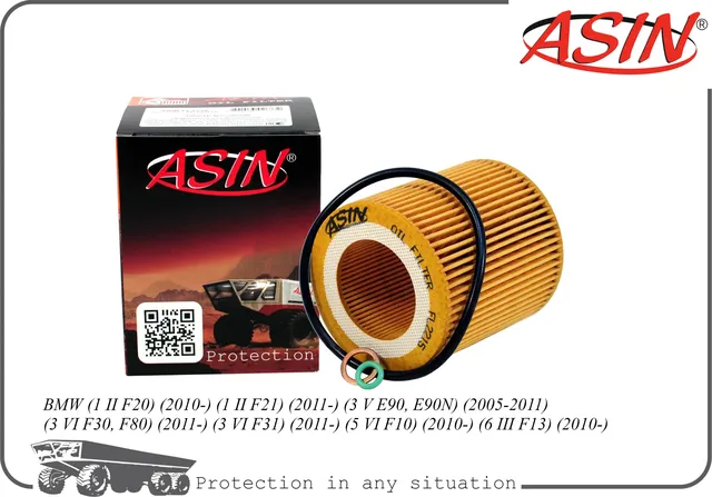 ASIN.FL2215 BMW 5 (F10) 520i 2011.09> Масляный фильтр Asin. Артикул ASINFL2215