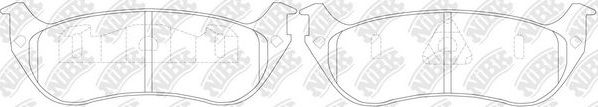 Тормозные колодки NiBK задние для Ford Explorer IV 2006-2010. Артикул PN0379