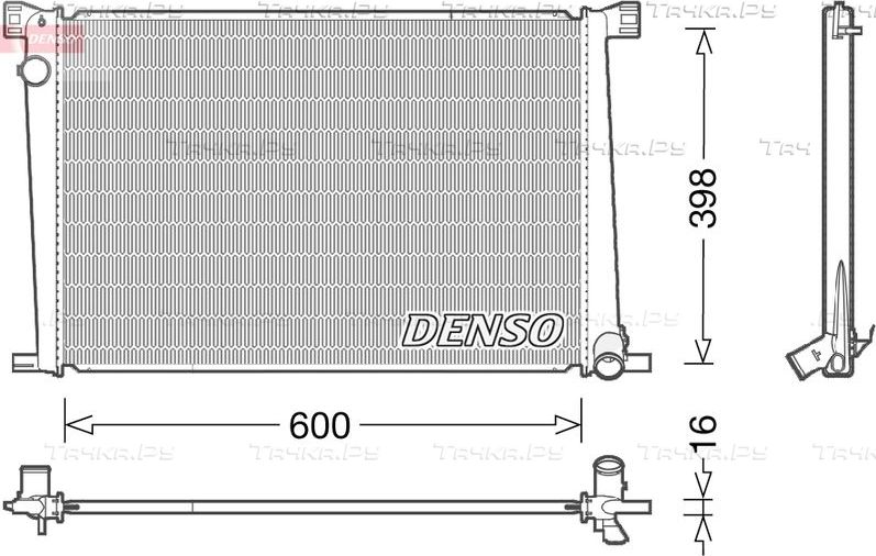 Радиатор охлаждения двигателя Denso для MINI Clubman I (R55) 2007-2014. Артикул DRM05007