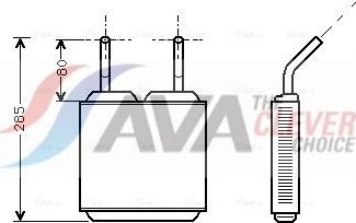 Радиатор отопителя (печки) AVA для Opel Kadett E 1984-1994. Артикул OL6115