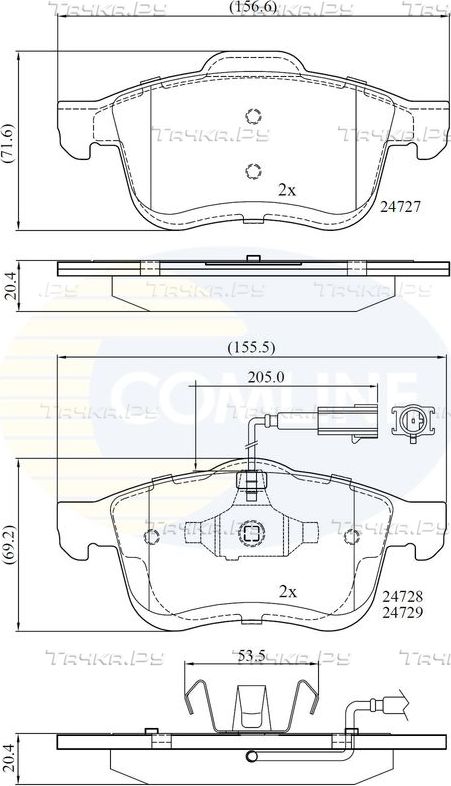 Тормозные колодки Comline Comline. Артикул CBP12032
