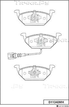 Тормозные колодки MK Kashiyama передние для SEAT Leon I 1999-2006. Артикул D11340MH