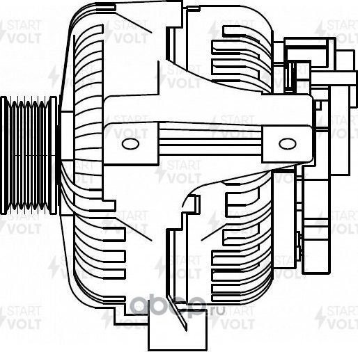 Генератор StartVOLT для Volvo XC90 I 2002-2014. Артикул LG 1012
