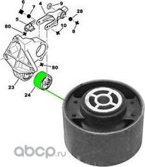 Опора (подушка) двигателя PSA задняя правая для Citroen C5 I 2001-2008. Артикул 180921