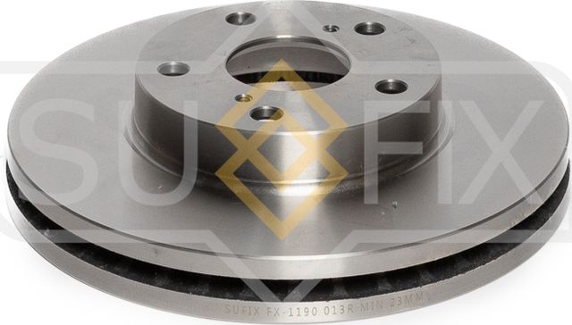 Диск тормозной передний правый/левый TOYOTA AURIS (E18) 2012-2018 (Sufix). Артикул FX1190