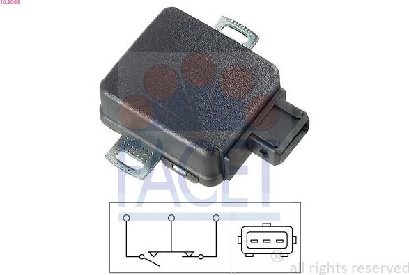 Датчик положения дроссельной заслонки Facet Made in Italy - OE Equivalent. Артикул 10.5066