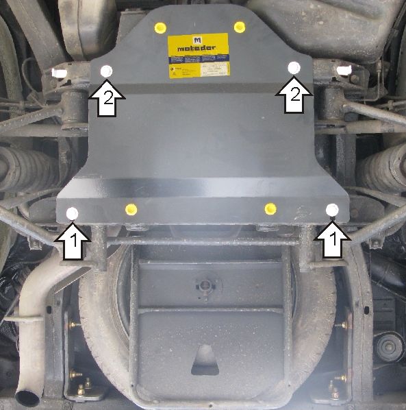 Защита Мотодор для дифференциала задней оси Mercedes-Benz M-Класс (ML320/350) W163 1998-2005. Артикул 11202