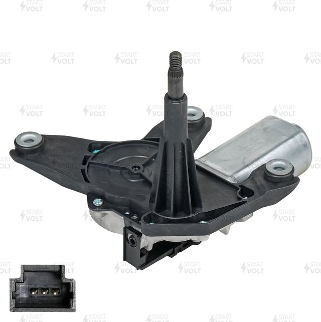 Мотор стеклоочистителя (моторчик дворников) StartVOLT задний для Renault Sandero II 2007-2026. Артикул VWB 0907