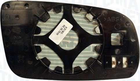 Зеркальное стекло бокового зеркала Magneti Marelli правое для Volkswagen Lupo 1998-2005. Артикул 351991302720