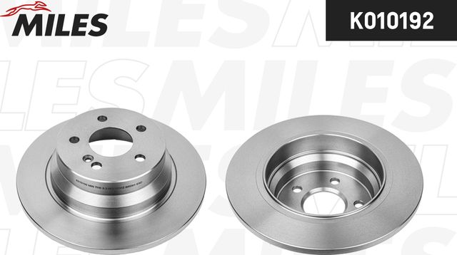Тормозной диск Miles задний для Ford Transit VII 2007-2014. Артикул K010192