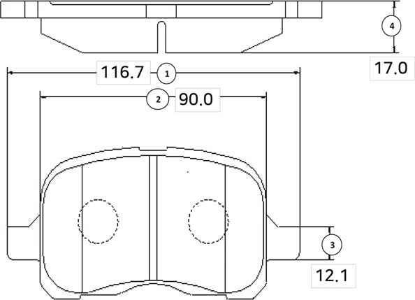 Тормозные колодки CTR. Артикул GK1032