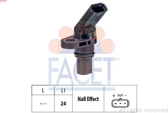 Датчик ABS Facet Made in Italy - OE Equivalent. Артикул 9.0773