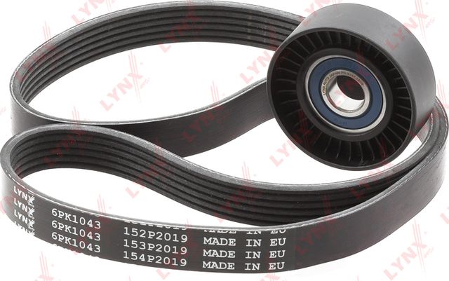 Приводной ремень поликлиновой с роликами (комплект) LYNXauto для Audi A3 II (8P) 2003-2013. Артикул PK-5015