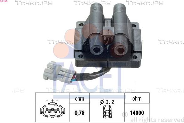 Катушка зажигания Facet Made in Italy - OE Equivalent для Subaru Impreza I 1992-2000. Артикул 9.6165