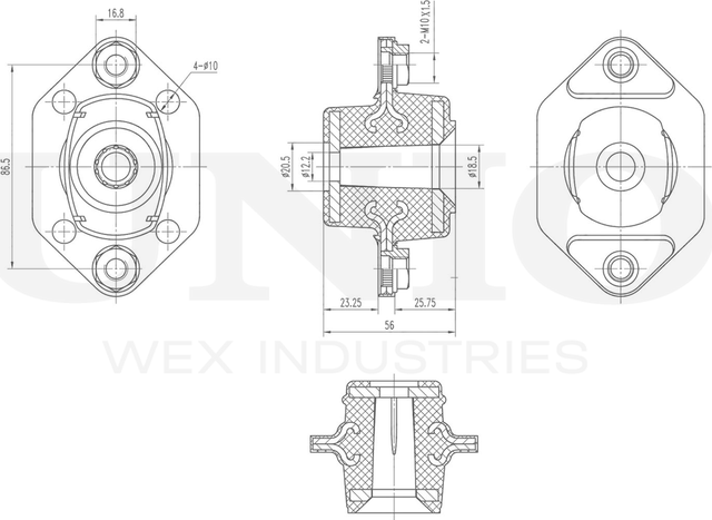 Опора амортизационной стойки (Unio). Артикул RMP-13031