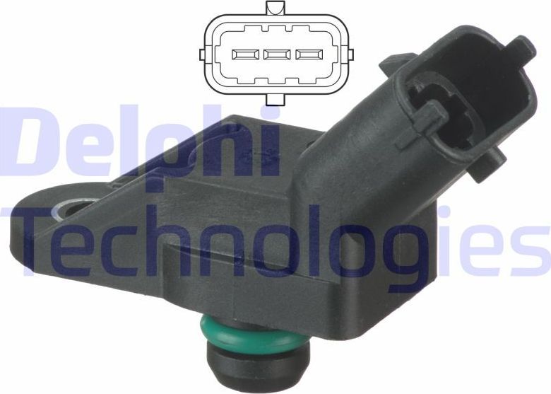 Датчик абсолютного давления (ДАД, MAP) Delphi. Артикул PS10172